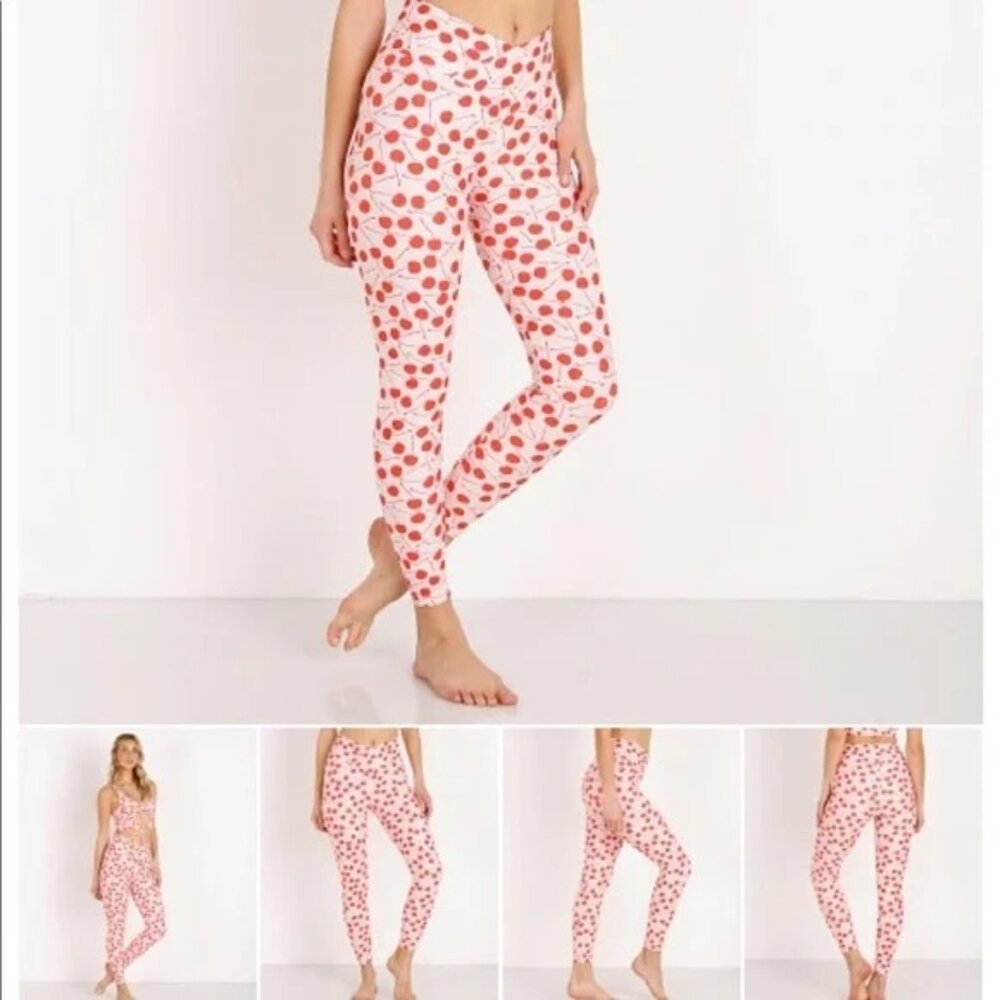 Beach Riot Dotty Legging Cherry Size S
